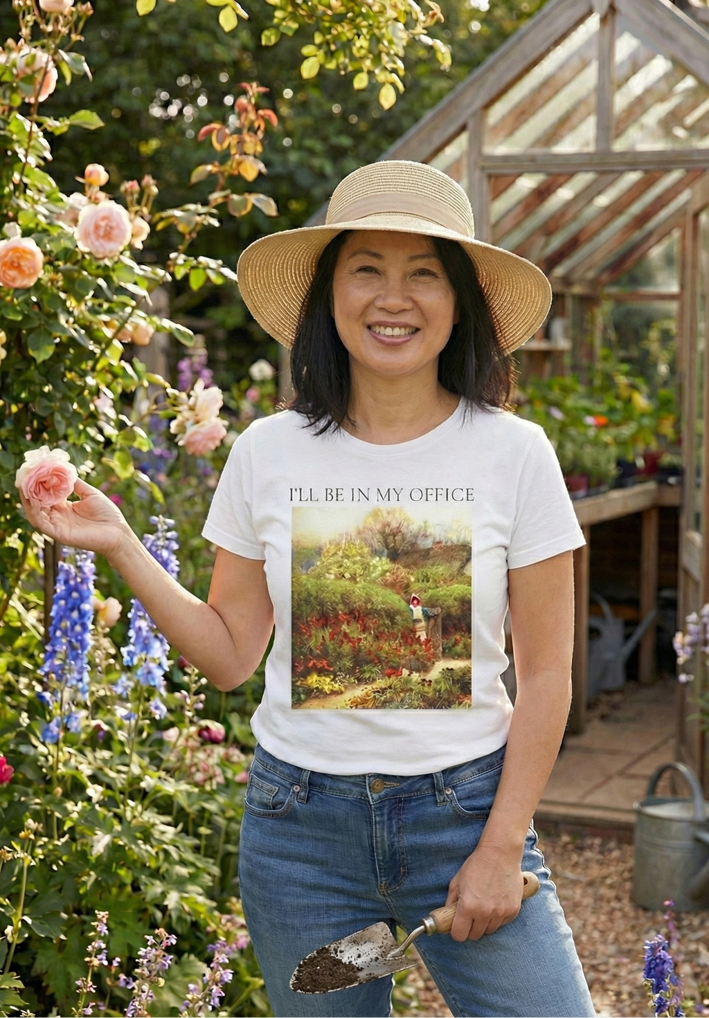 I'll Be In My Office' Victorian Garden Women's Tee