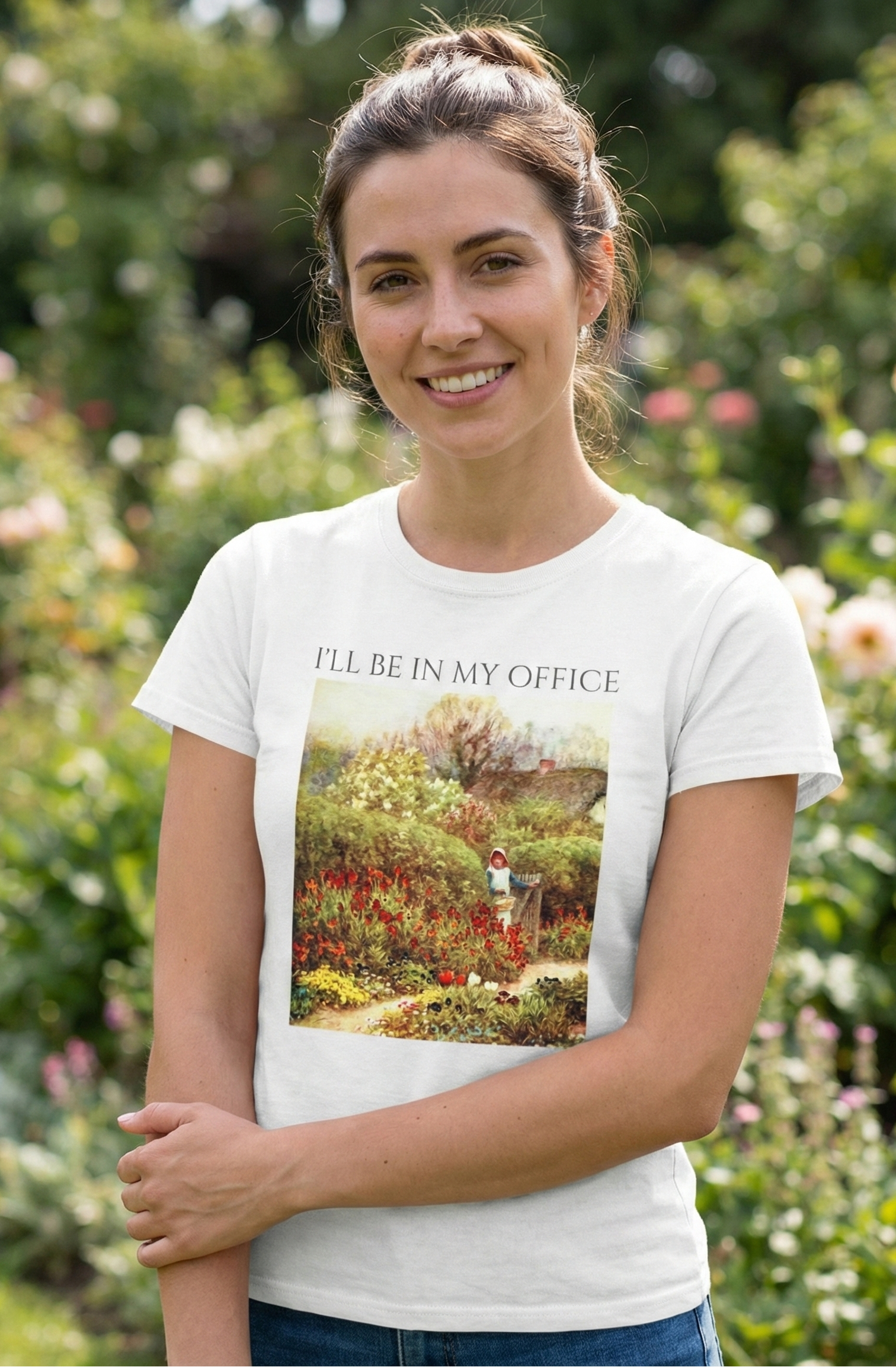 I'll Be In My Office' Victorian Garden Women's Tee